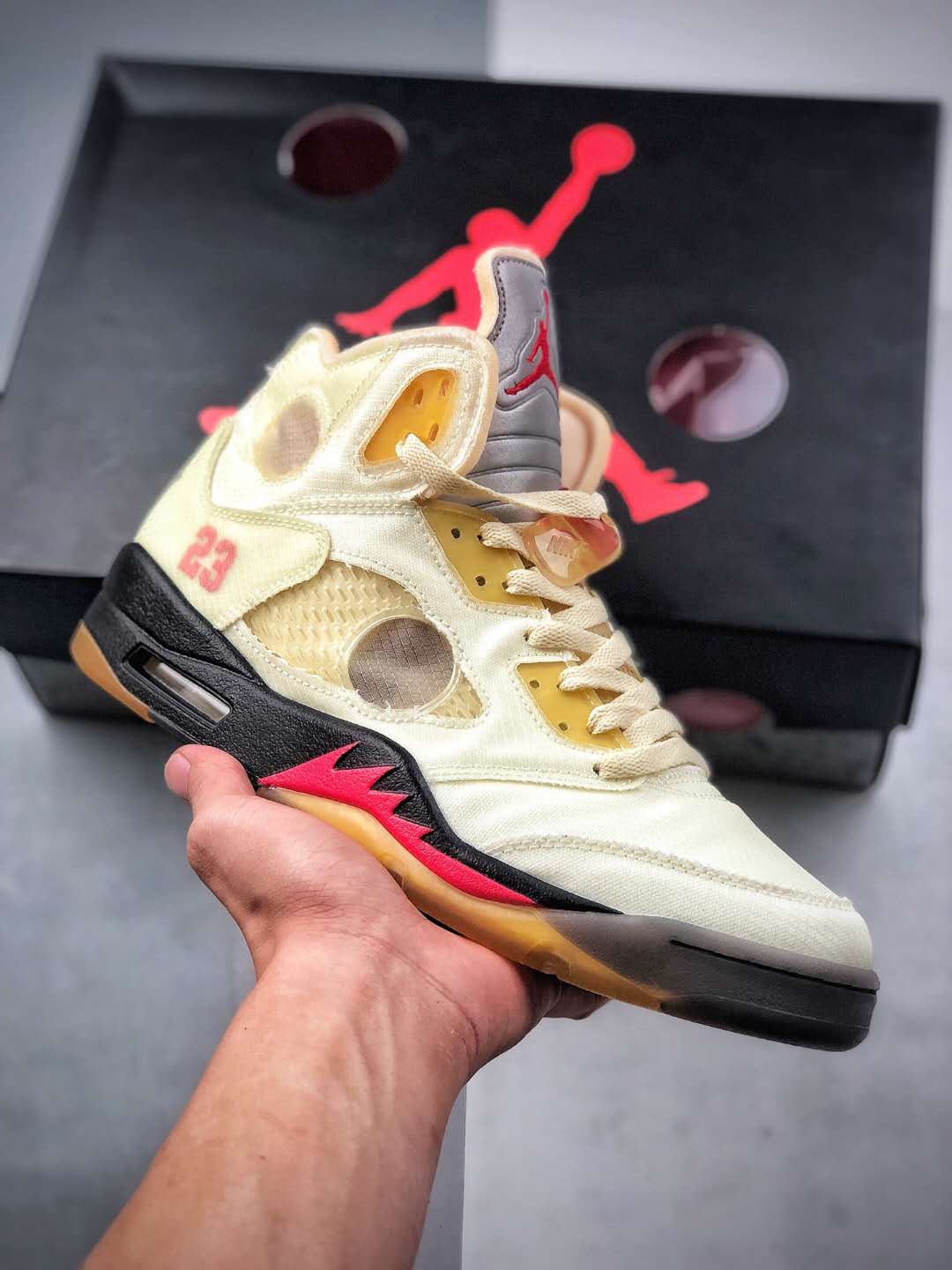 Off-White x Air Jordan 5 SP 'Sail' DH8565-100