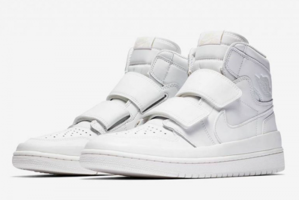 Air Jordan 1 High Double Strap 'Triple White': Supreme Style | AQ7924-100