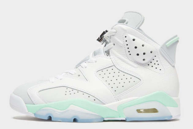 Air Jordan 6 WMNS 'Mint Foam' White/Pure Platinum-Mint Foam - Stylish and Comfortable Sneakers