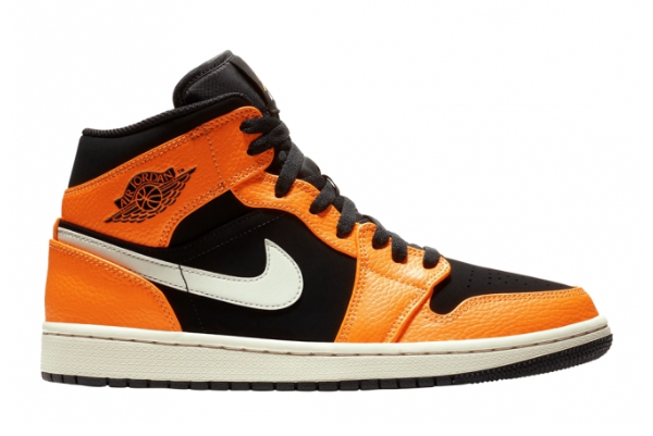 Air Jordan 1 Mid Orange Black 554724-062 - Exclusive Sneaker Release