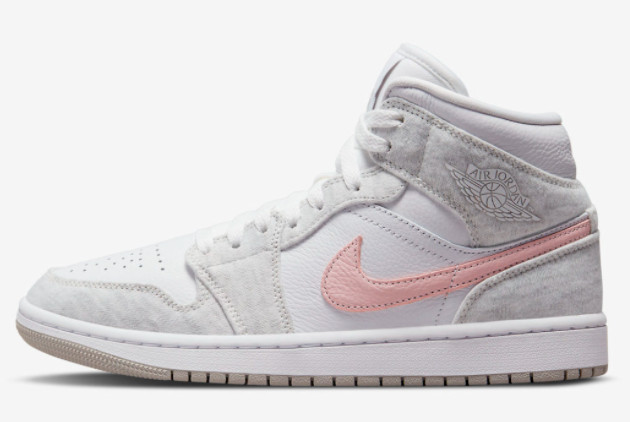 Air Jordan 1 Mid SE Light Iron Ore Atmosphere-White | DN4045-001 - Stylish and Classic Basketball Sneakers