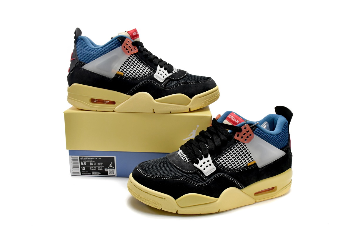 Union LA X Air Jordan 4 Retro 'Off Noir' DC9533-001: Stylish and Classic Sneakers Union LA X Air Jordan 4 Retro 'Off Noir' DC9533-001: Stylish and Classic Sneakers
