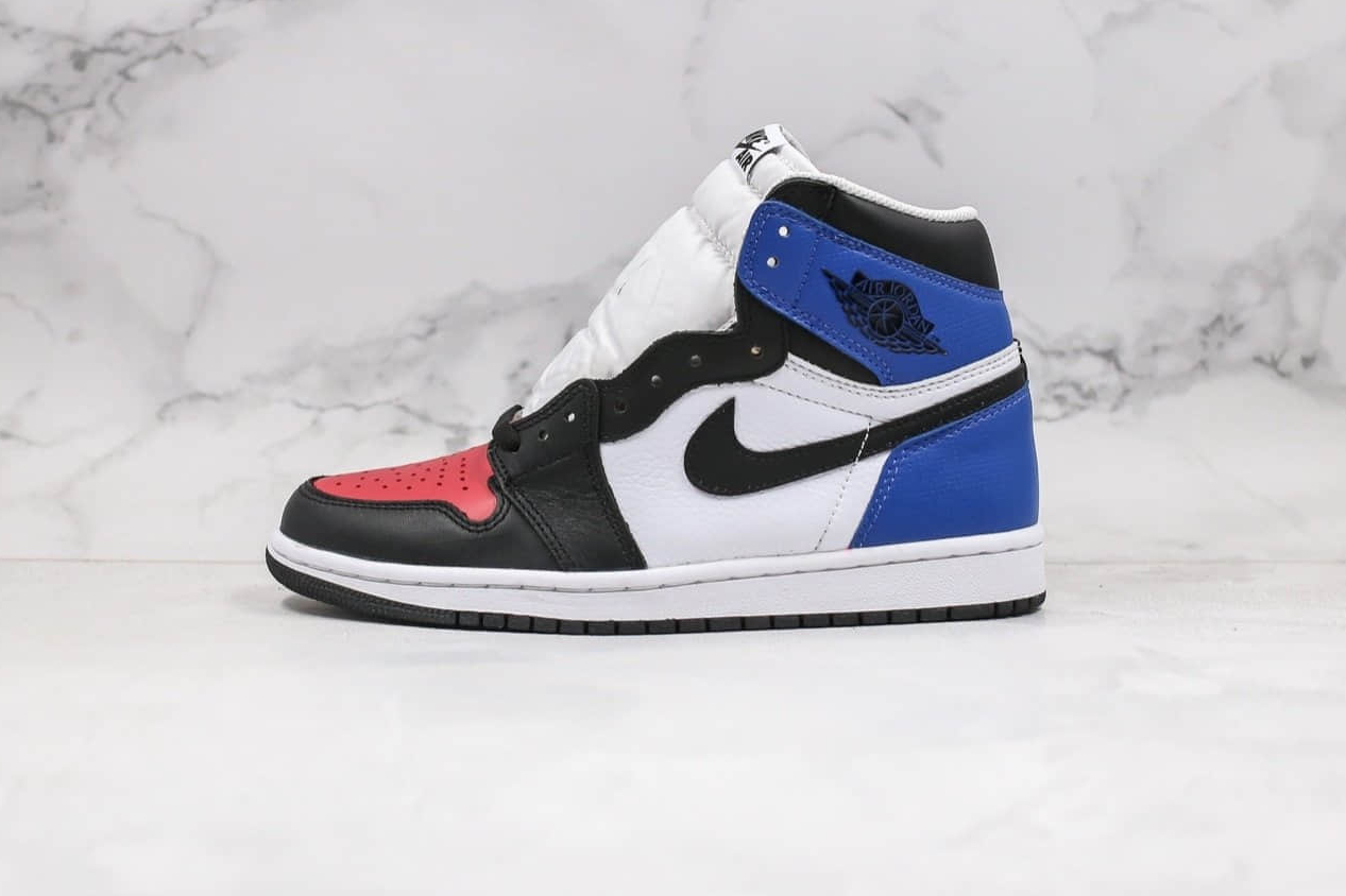 2019 Air Jordan 1 Retro High OG Black Red Brilliant Blue DC7071 610 - Sleek & Stylish Basketball Sneaker