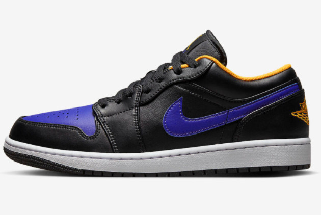 Air Jordan 1 Low 'Dark Concord' Black/Dark Concord-Taxi 553558-075 | Stylish Sneakers for Sale