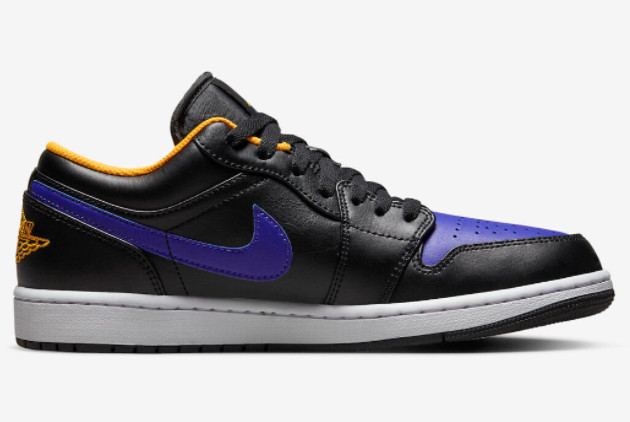 Air Jordan 1 Low 'Dark Concord' Black/Dark Concord-Taxi 553558-075 | Stylish Sneakers for Sale