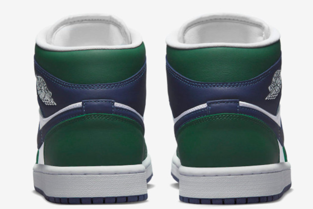 Air Jordan 1 Mid SE 'Noble Green' Shoes - Elegant Green and Navy Design