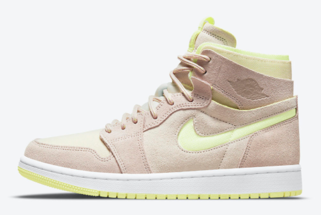 Women's Air Jordan 1 Zoom CMFT 'Lemon Twist' Pearl White - Limited Edition Sneakers