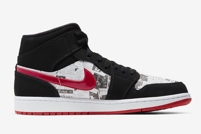 Air Jordan 1 Mid SE Air Times Black/Gym Red-White - Classic Style and Superior Comfort | Limited Edition Sneakers