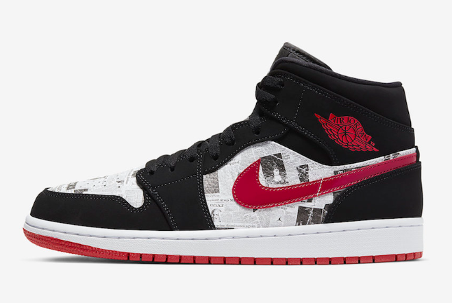 Air Jordan 1 Mid SE Air Times Black/Gym Red-White - Classic Style and Superior Comfort | Limited Edition Sneakers