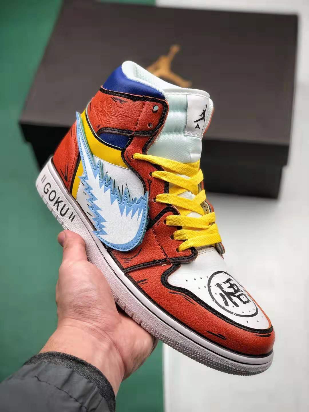 Air Jordan 1 High Goku Orange White Black Blue Yellow - Shop Now!