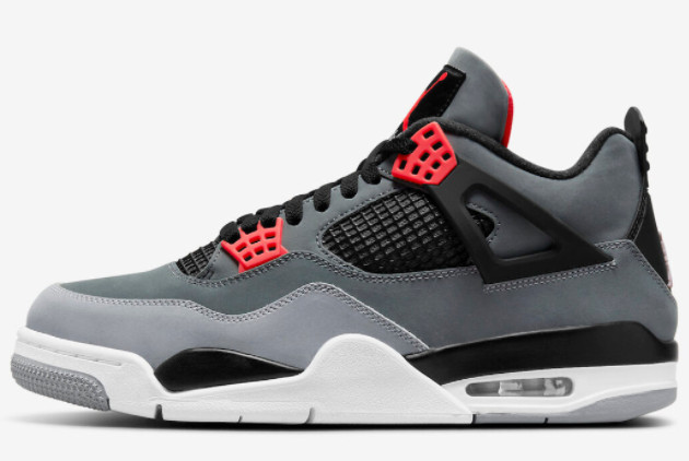 Air Jordan 4 'Infrared' Dark Grey/Infrared 23-Black-Cement Grey DH6927-061 - Shop Now for Classic Style!