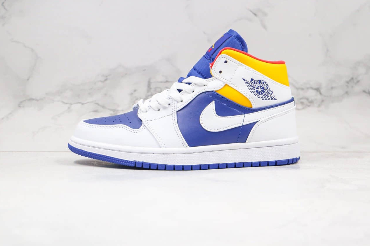 Air Jordan 1 Mid 'White Deep Royal Blue' 554724-131 - Premium Sneaker Icon