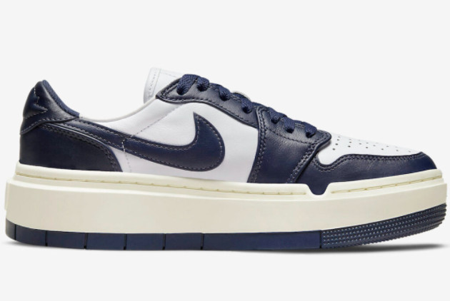 Air Jordan 1 Elevate Low 'Midnight Navy' - Stylish White/Midnight Navy Sneakers | DH7004-141