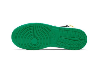 Air Jordan 1 Mid GS White/Laser Orange-Black-Lucky Green BQ6931-101 - Stylish and Vibrant Youth Sneaker