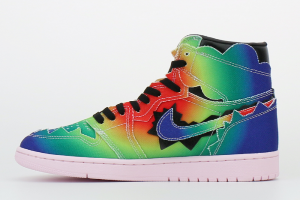 J Balvin x Air Jordan 1 High OG Multi-Color/Black-Pink Foam - Limited Edition Collaboration!