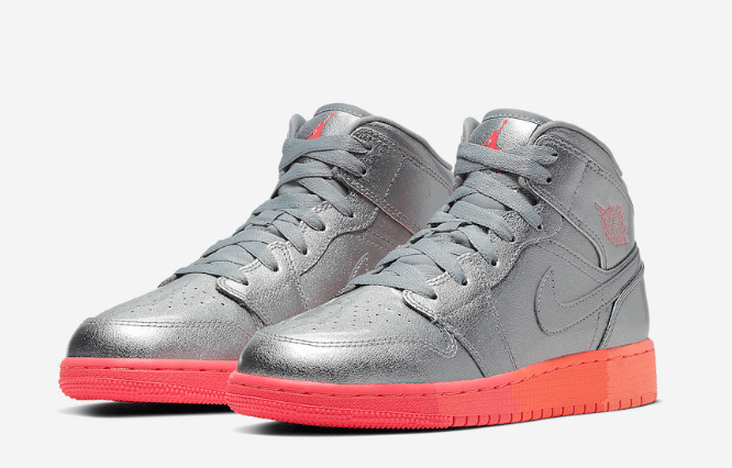 Air Jordan 1 Mid Metallic Silver Pink Crimson 555112-006 - Shop Now!