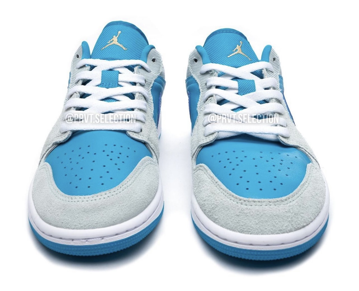 Nike Air Jordan 1 Low Aquatone Concord-Light Bone-Celestial Gold-White - Stylish and Trendy Sneakers