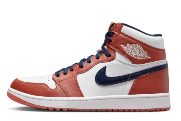 Eastside Golf x Air Jordan 1 High Golf Burnt Sunrise/Midnight Navy-White-Metallic Gold DZ4523-800