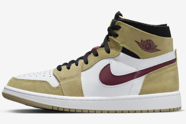 Air Jordan 1 Zoom CMFT 'Neutral Olive' - Olive/Altitude Green/Cherrywood Red Shoes