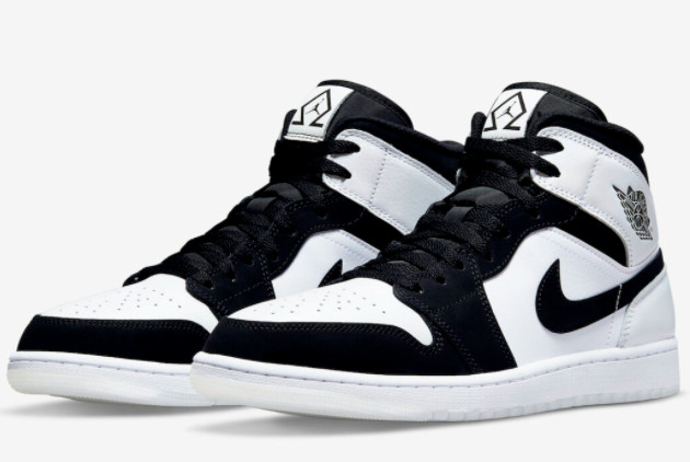 Air Jordan 1 Mid 'Diamond' White/Multi-Color-Black DH6933-100 - Premium Sneakers with Diamond Design | Limited Edition
