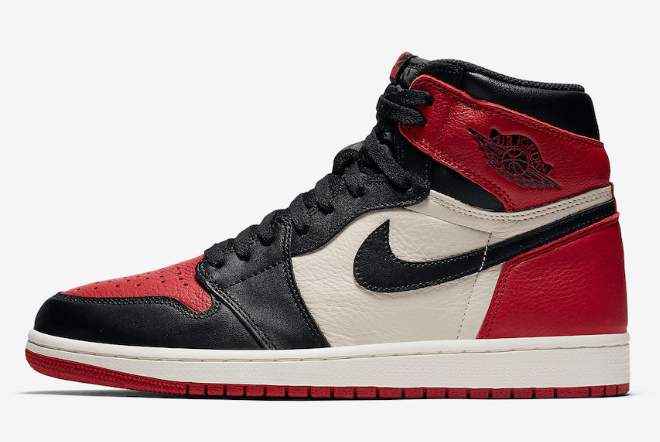 Air Jordan 1 Retro High OG 'Bred Toe' 555088-610 - Classic Style with a Touch of Boldness!