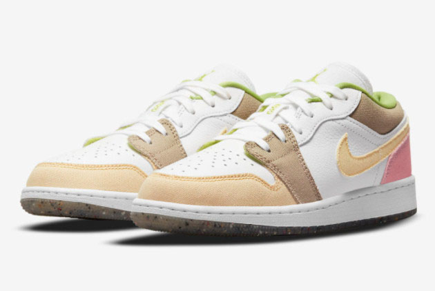 Air Jordan 1 Low GS Mutli-Color/White DJ0341-100 - Stylish & Versatile Sneakers
