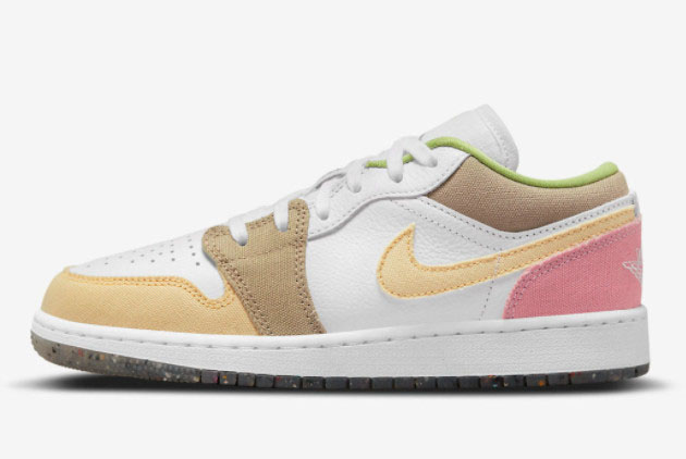 Air Jordan 1 Low GS Mutli-Color/White DJ0341-100 - Stylish & Versatile Sneakers