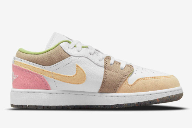Air Jordan 1 Low GS Mutli-Color/White DJ0341-100 - Stylish & Versatile Sneakers