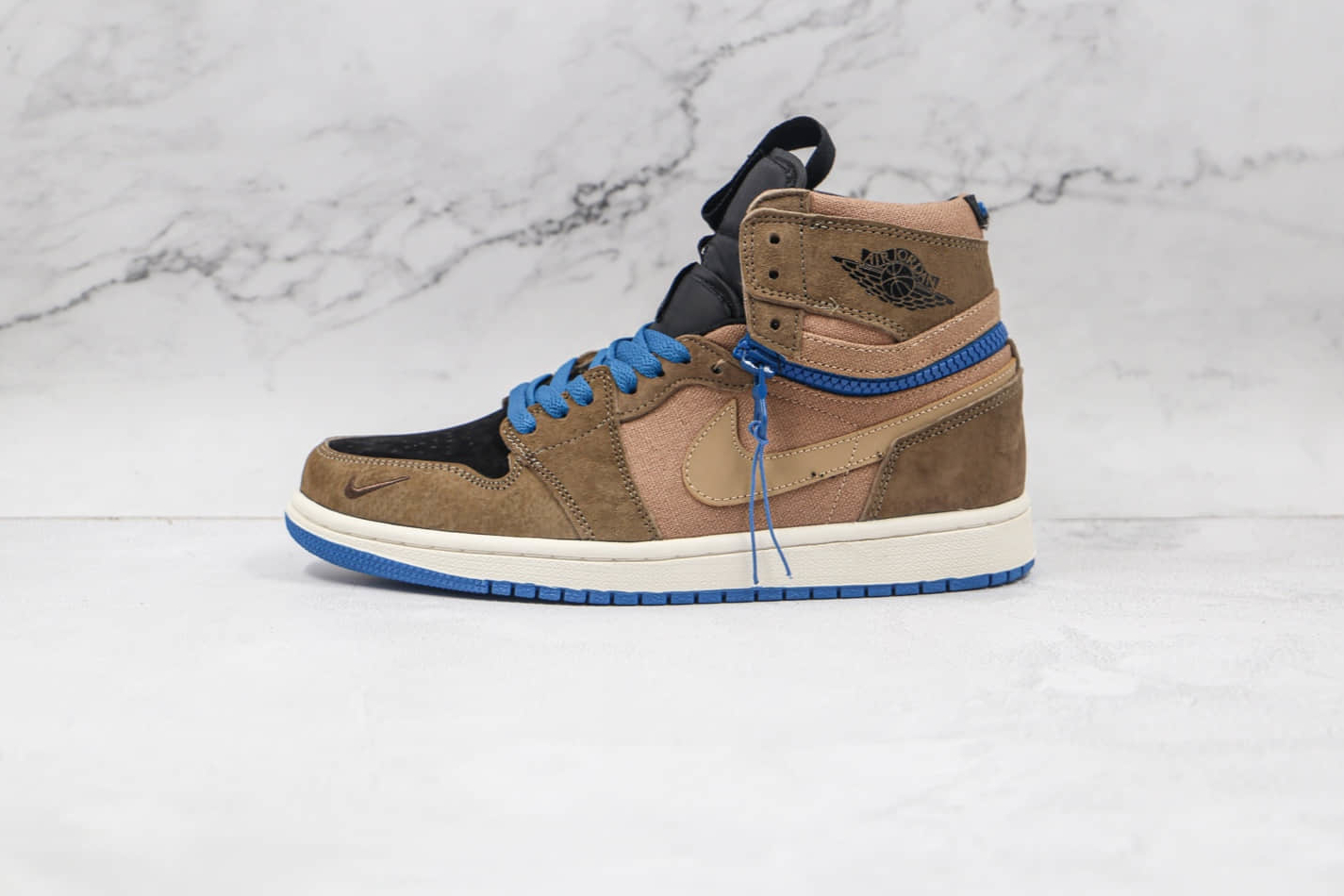 Air Jordan 1 High Switch Black Brown Blue Shoes CW6576-200 | Premium Style & Unmatched Comfort