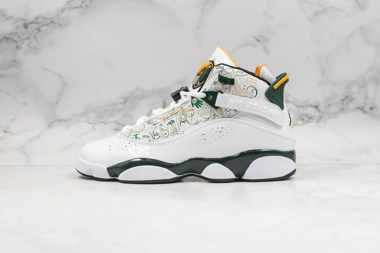 2020 Jordan 6 Rings Seattle Supersonics 322992 102 - Authentic Sneakers From the NBA's Golden Era