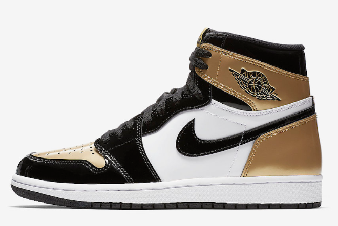 Air Jordan Retro 1 High OG NRG 'Gold Toe' 861428-007: Limited Edition Sneaker in Stunning Gold Colorway
