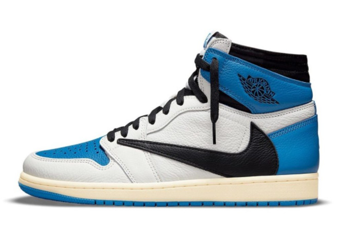 Travis Scott x Fragment x Air Jordan 1 High OG SP 'Military Blue' Sail/Black-Military Blue-Shy Pink DH3227-105 Available Now!