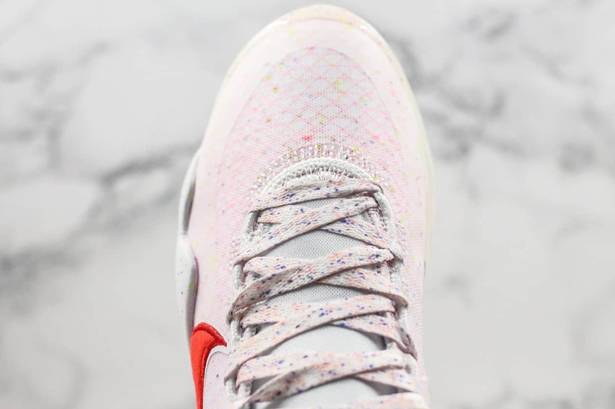 Nike Zoom KD 12 EP White Multi Color Red AR4230 118 - Premium Basketball Shoes