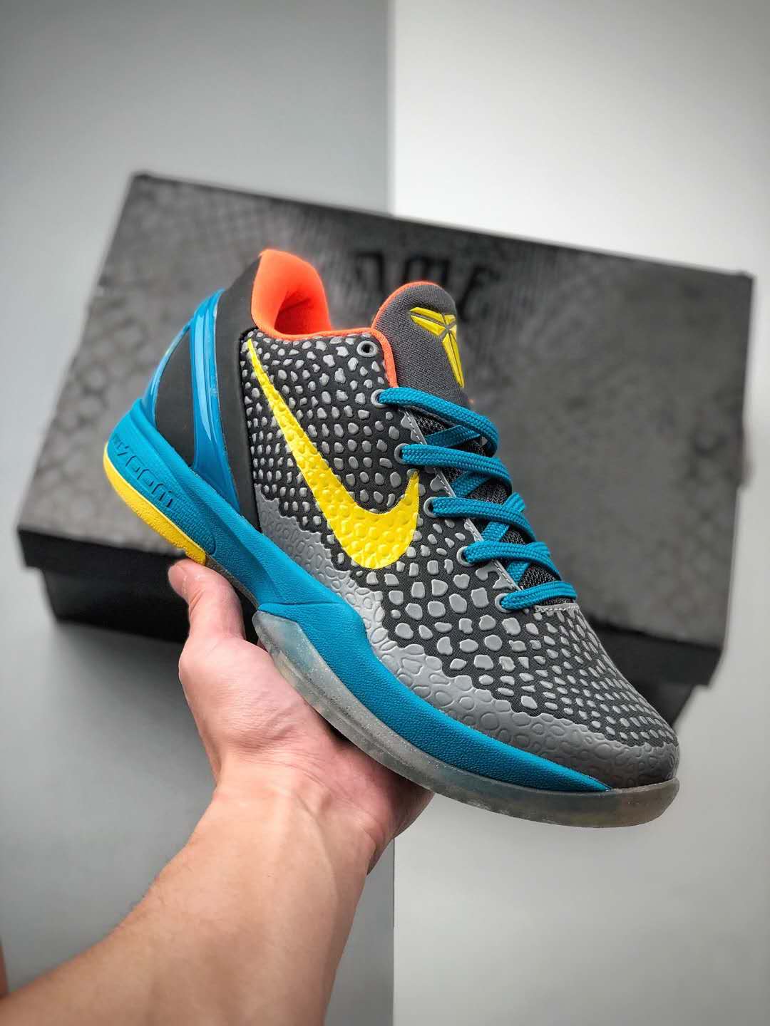 Zoom Kobe 6 Helicopter Blue Grey Total Yellow 429659-005
