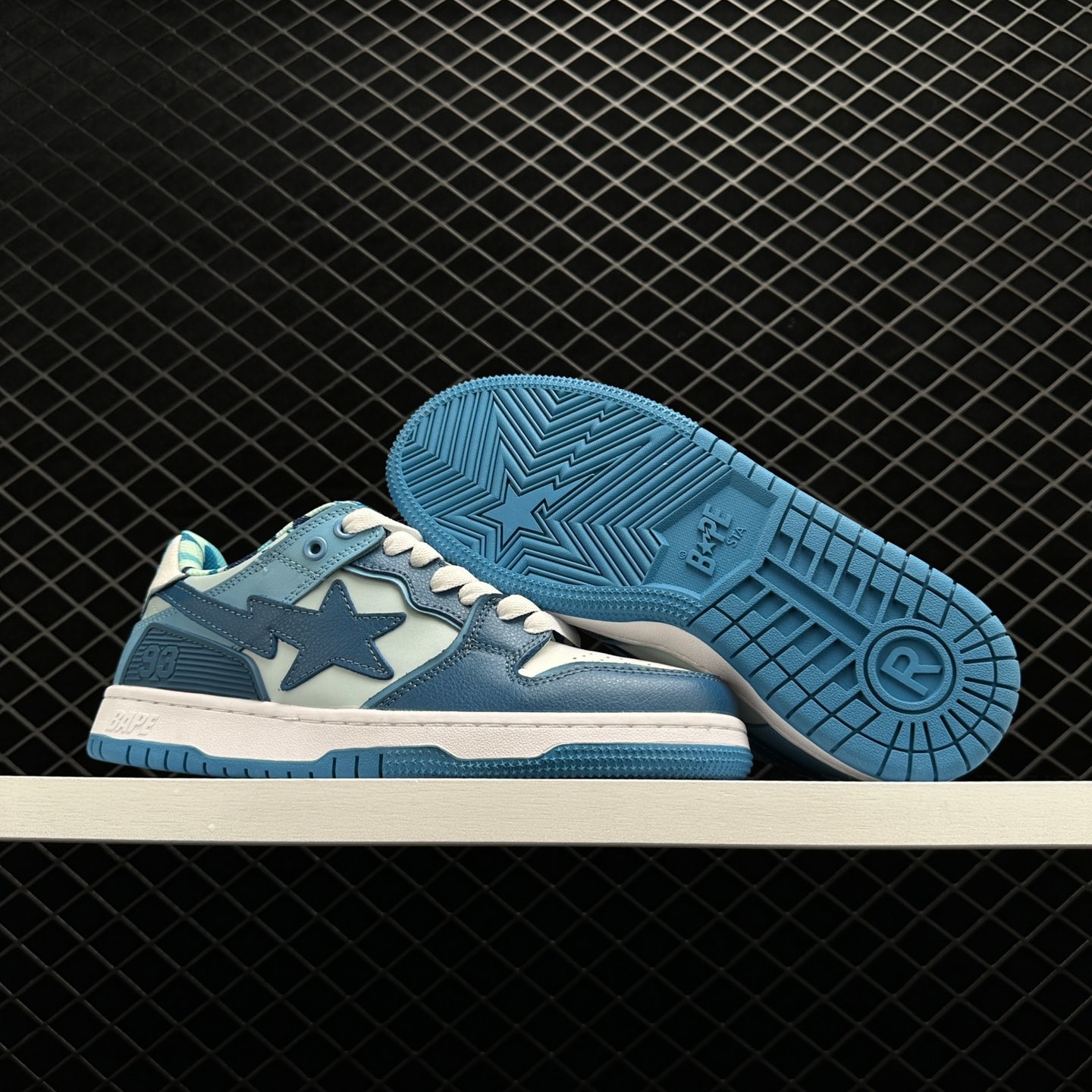 A Bathing Ape Bape SK8 Sta ABC Camo Blue - Stylish Sneakers for Fashion Enthusiasts