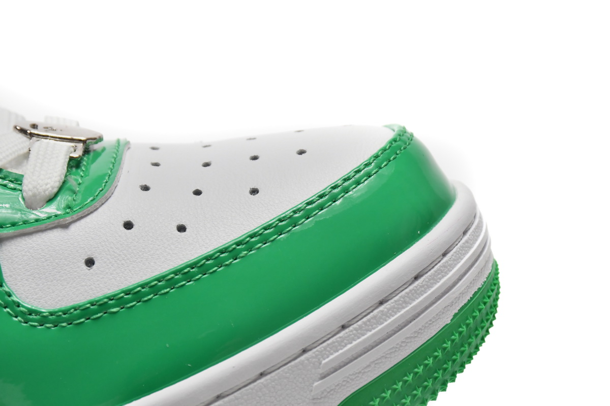 A Bathing Ape Bape Sta Low White Green 1H70-191-001 - Stylish and Comfortable Sneakers
