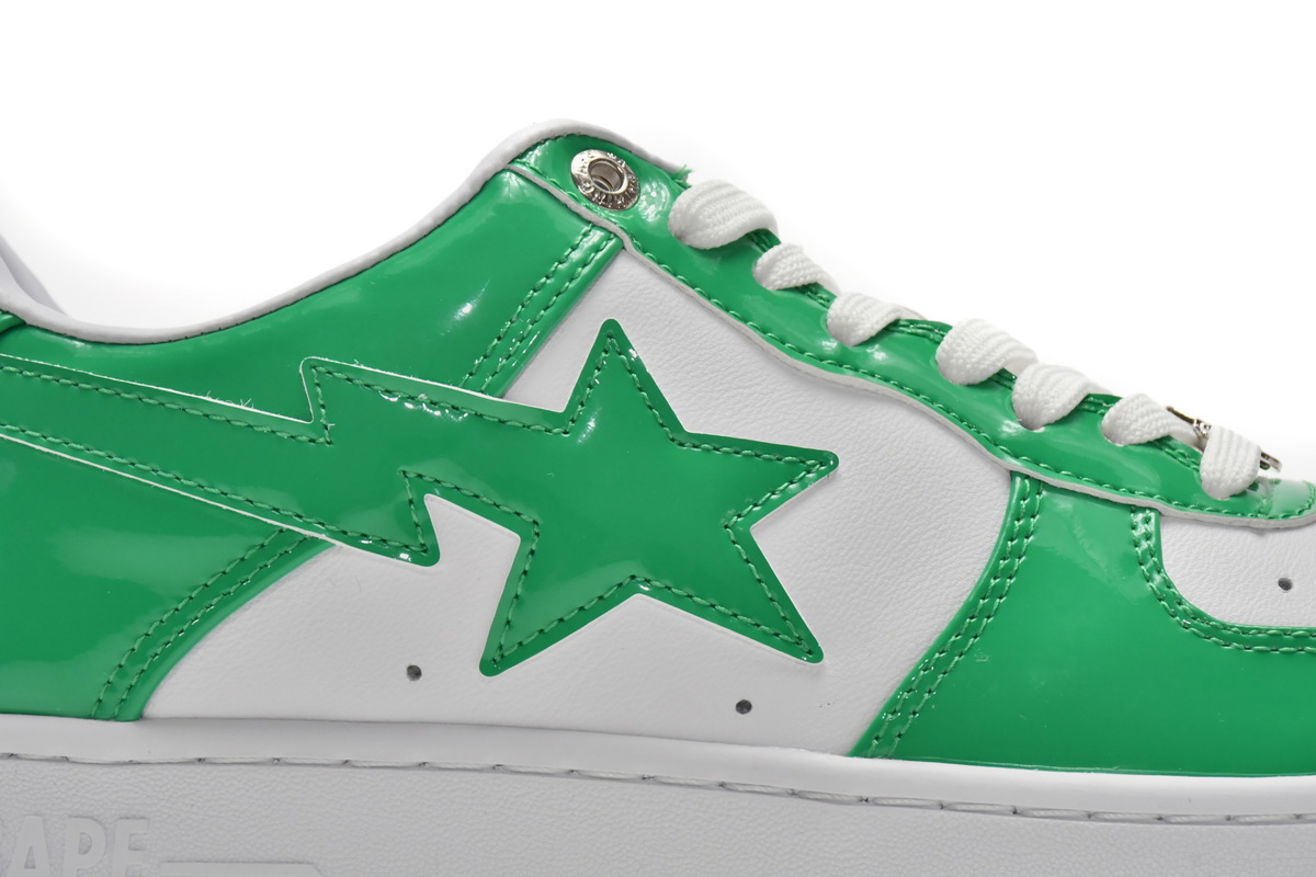 A Bathing Ape Bape Sta Low White Green 1H70-191-001 - Stylish and Comfortable Sneakers