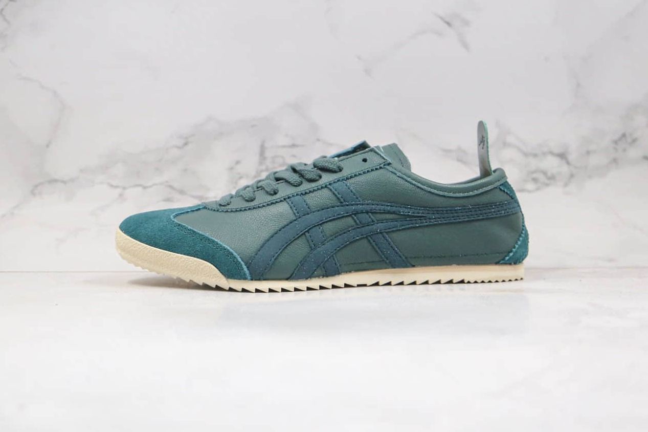 Onitsuka Tiger Mexico 66 Deluxe Dark Green Shoes TH9J4L-8484 | Stylish and Comfortable Footwear