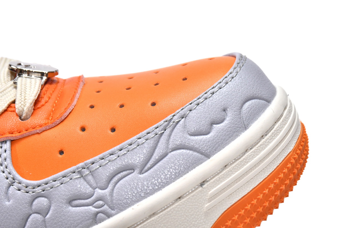 A Bathing Ape Bape Sta Low Grey Orange 1H70-291-002 - Stylish and Trendy Sneakers