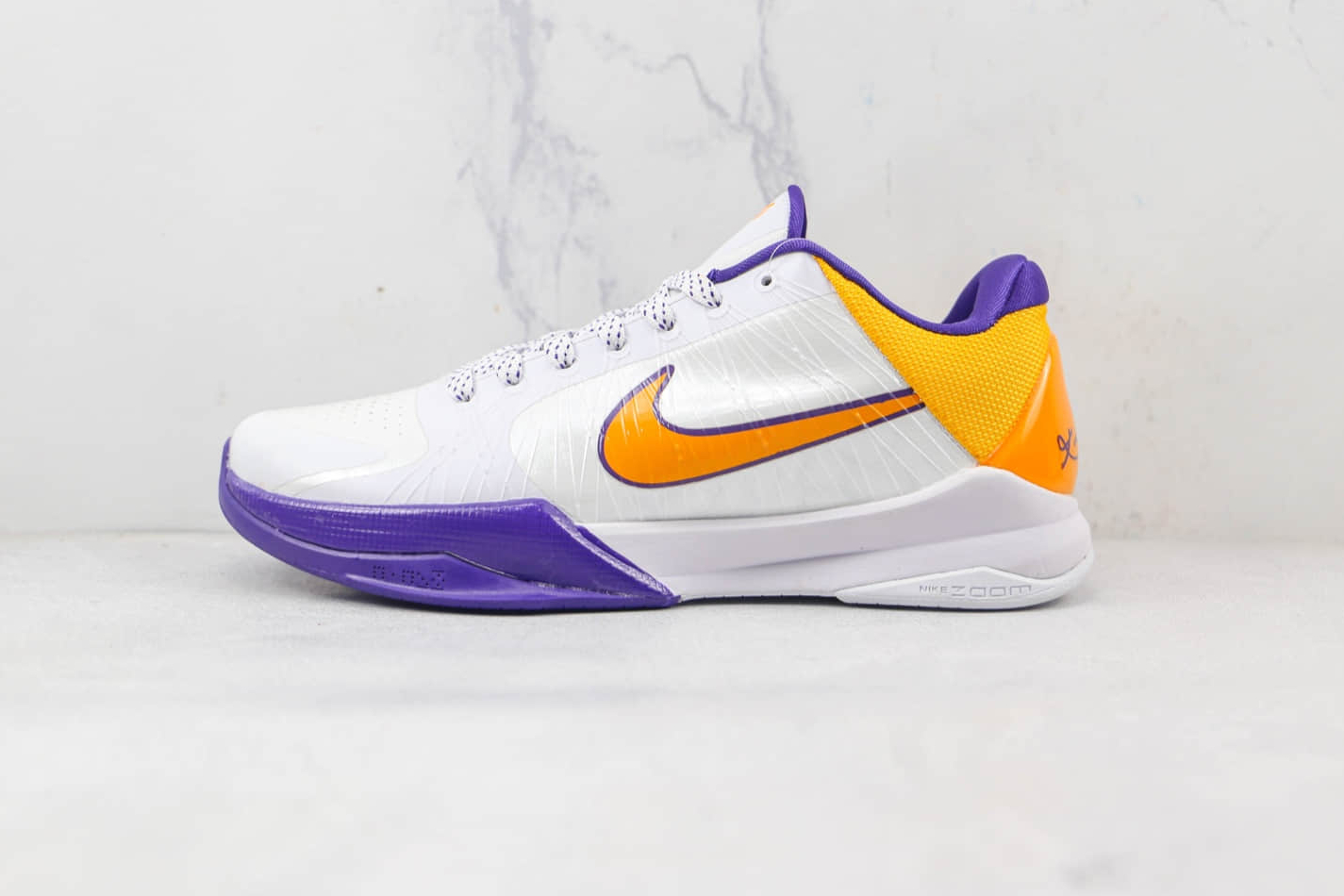 Nike Zoom Kobe 5 White/Golden/Purple 386430-102 – Supreme Performance and Style