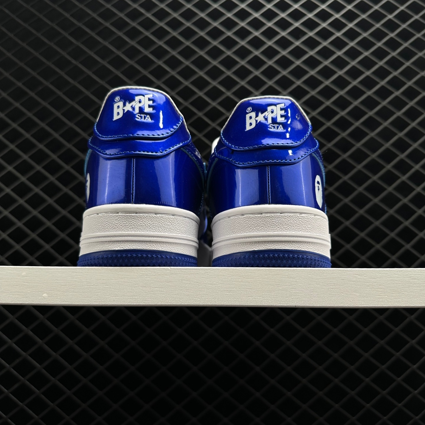 A Bathing Ape Bape Sta Patent Leather White Blue | Shop now