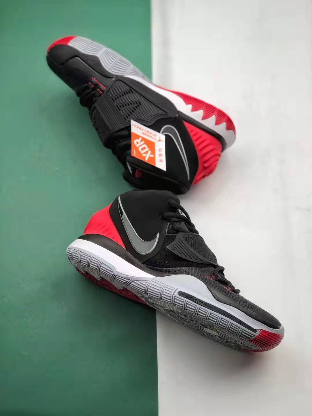 Nike Kyrie 6 EP Bred Black University Red White BQ4631 002 - Premium Basketball Sneakers
