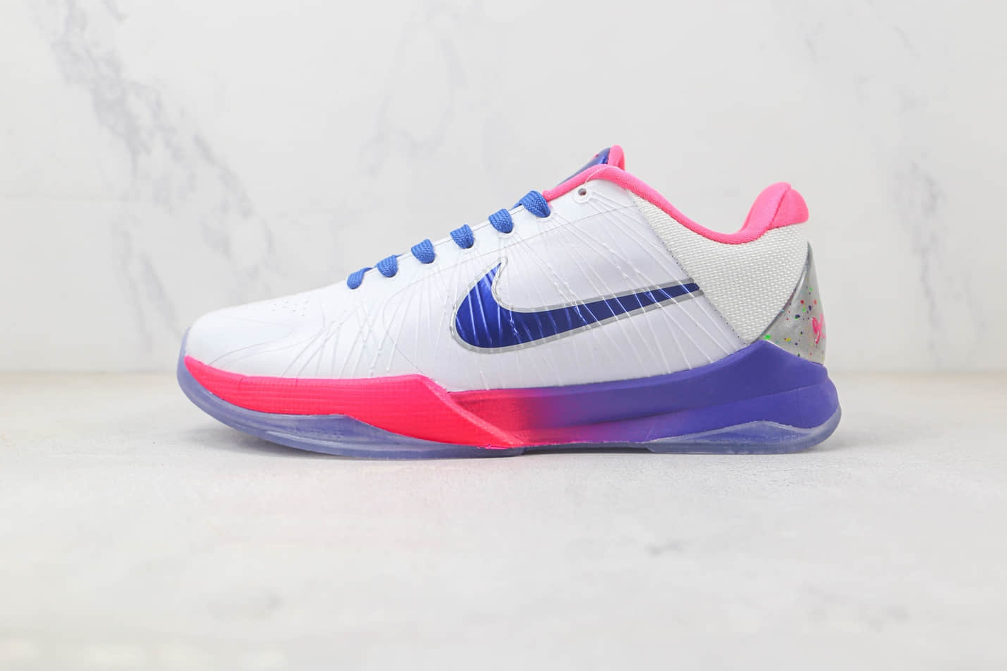 Nike Zoom Kobe V 5 Protro Kay Yow Big Stage Champ White Pink Basketball Shoes
