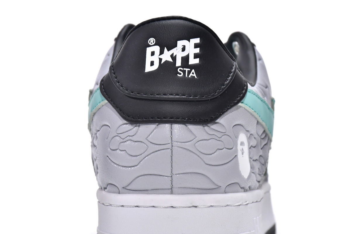 A Bathing Ape Bape Sta Low Grey Black Sneakers 1H70-191-002 - Premium Quality Footwear