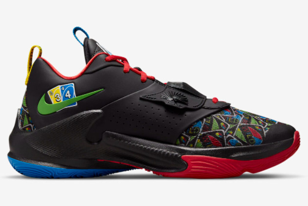 UNO x Nike Zoom Freak 3 Black/Red-Blue-Green DC9363-001 - Premium Athletic Sneakers for Style and Performance UNO x Nike Zoom Freak 3 Black/Red-Blue-Green DC9363-001 - Premium Athletic Sneakers for Style and Performance