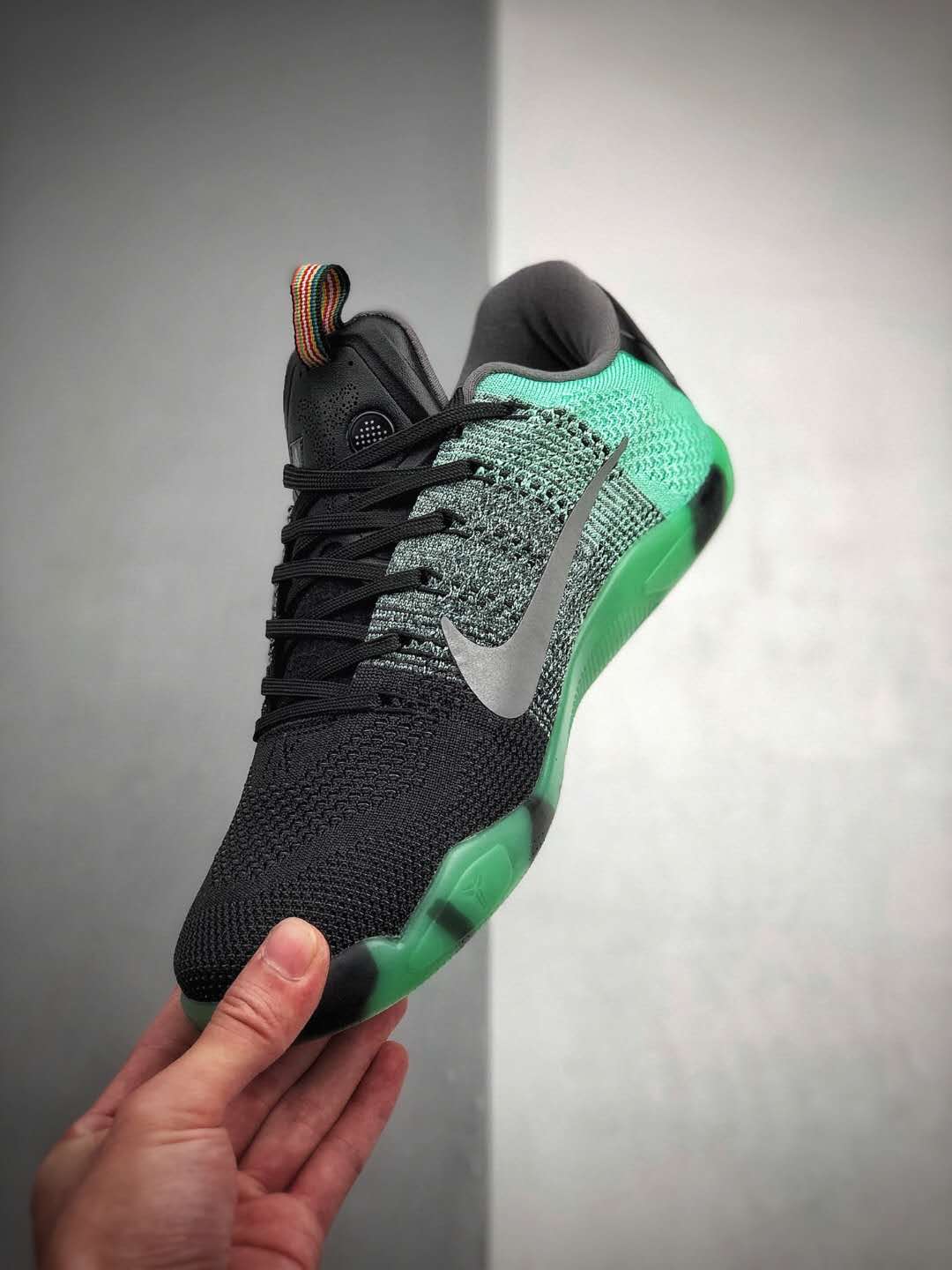 Nike Kobe 11 Elite Low All Star Green Glow Men Shoes Flyknit 822521 305 - Buy now and elevate your basketball game