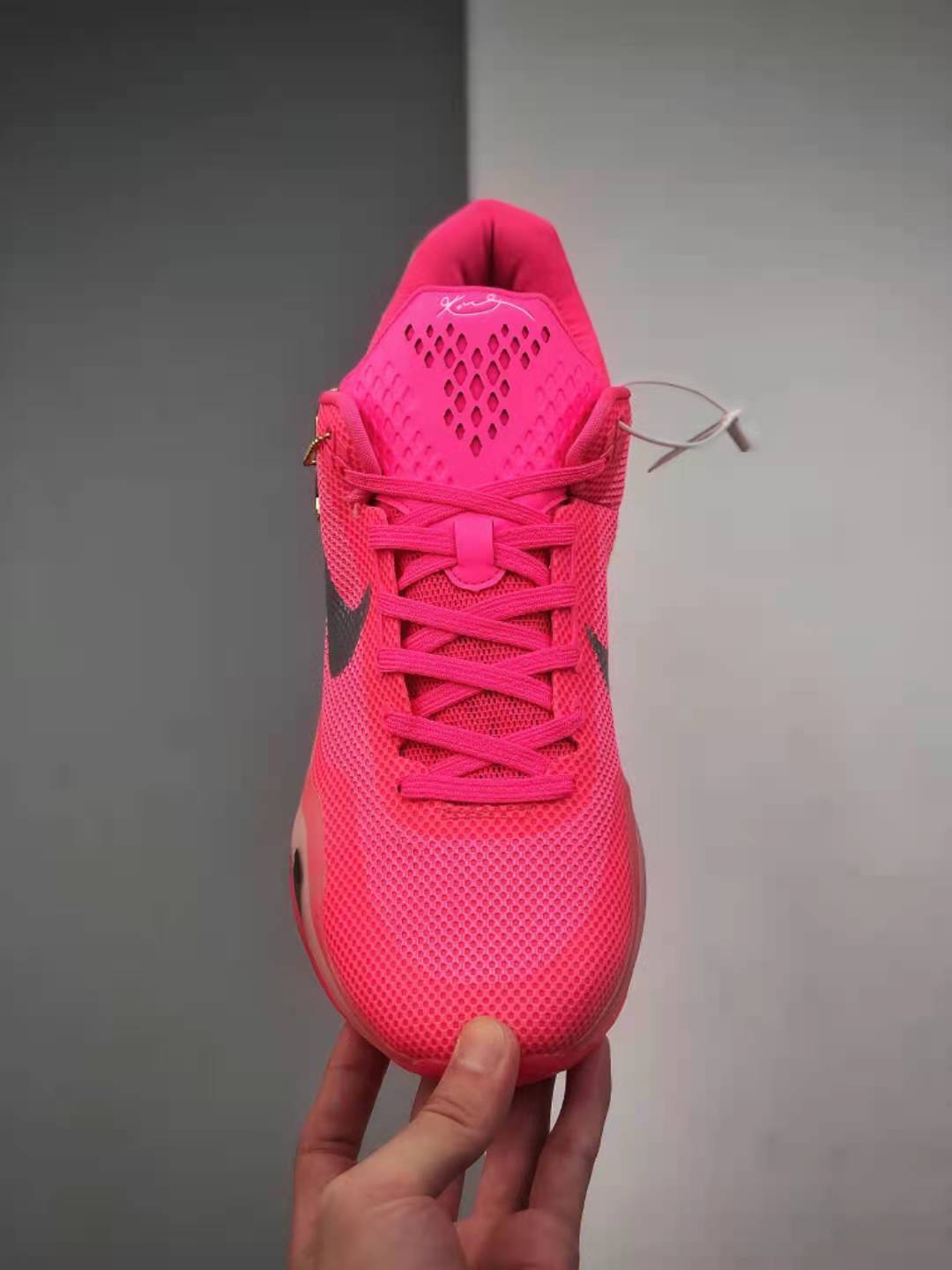 Nike Kobe 10 Think Pink Silver White Men's Basketball Shoes - 745334-116