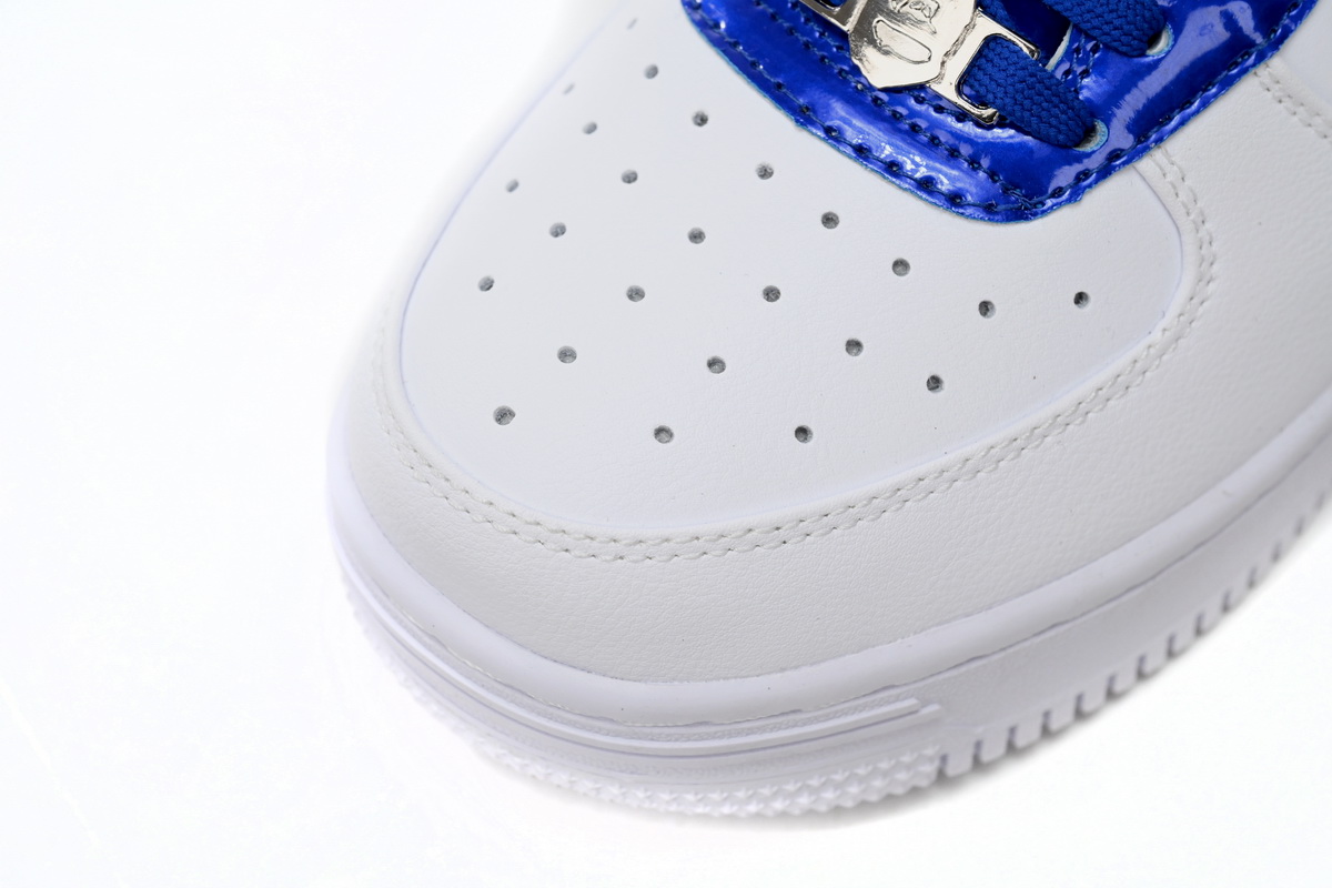 A Bathing Ape Bape Sta Patent Leather White Blue 1J30-191-017 | Stylish and Trendy Sneakers