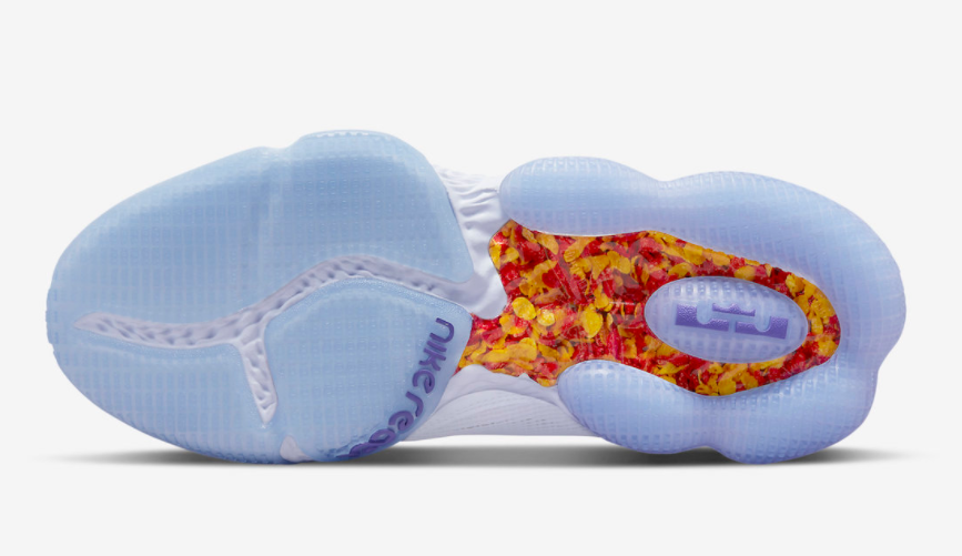 Nike Flintstone x LeBron 19 Low 'Magic Fruity Pebbles' DQ8344-100 - Limited Edition Collaboration with Vibrant Design.