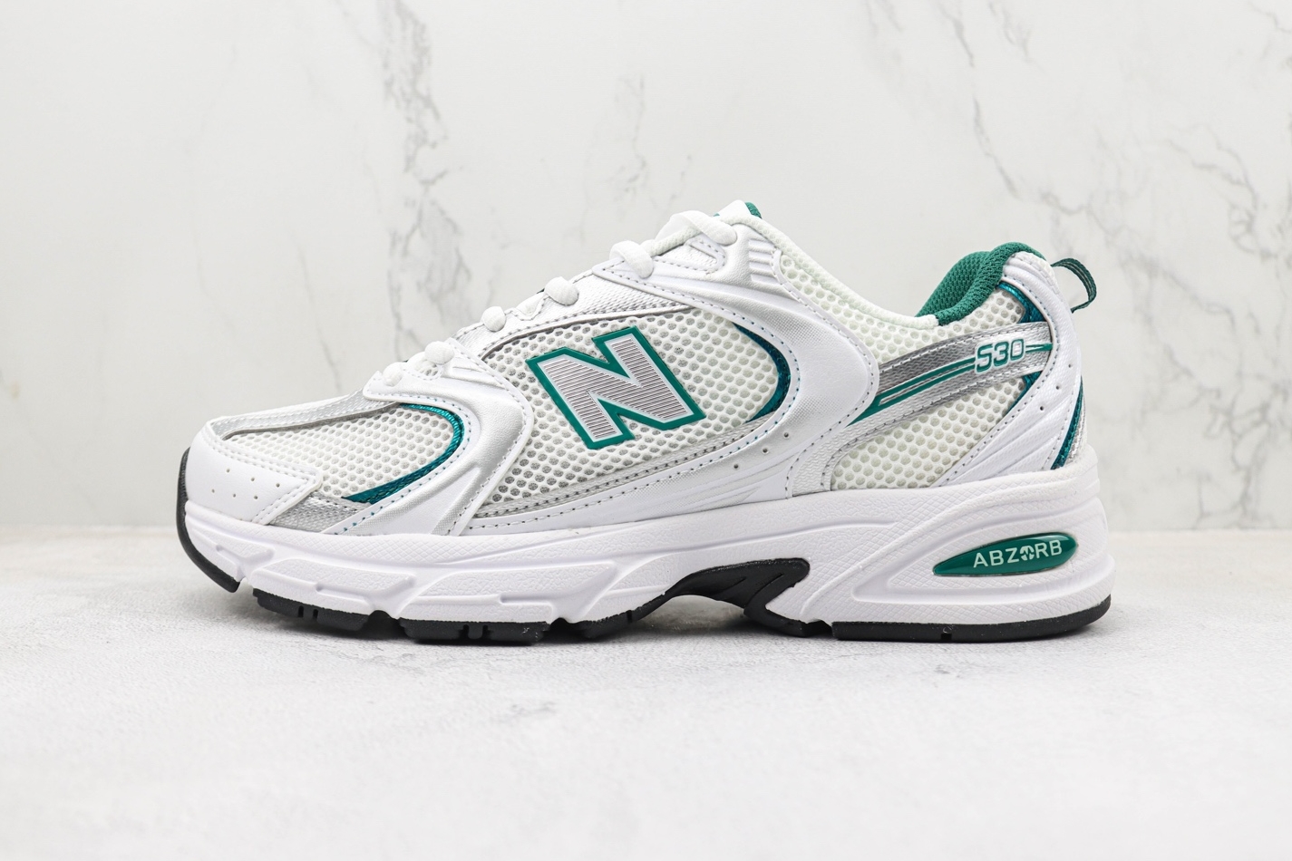 New Balance 530 'White Silver Metallic' MR530AB - Sleek and Stylish Footwear New Balance 530 'White Silver Metallic' MR530AB - Sleek and Stylish Footwear